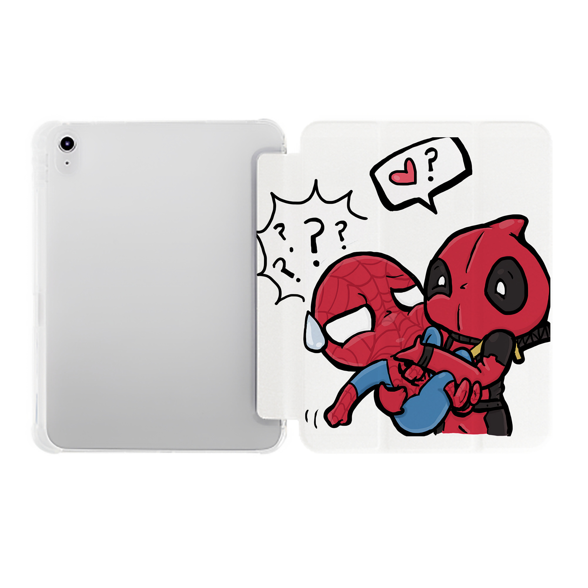 （画像用） Deadpool デッドプール IPad ケース ペン収納付き 三つ折りスタンド PUレザー×シリコン 対応機種9.5/10.5/10.9インチ